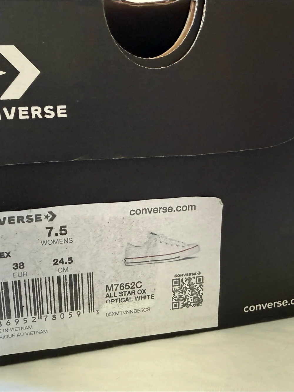 NIB Converse All Star OX optical white trainers low top sneakers - Picture 2 of 8